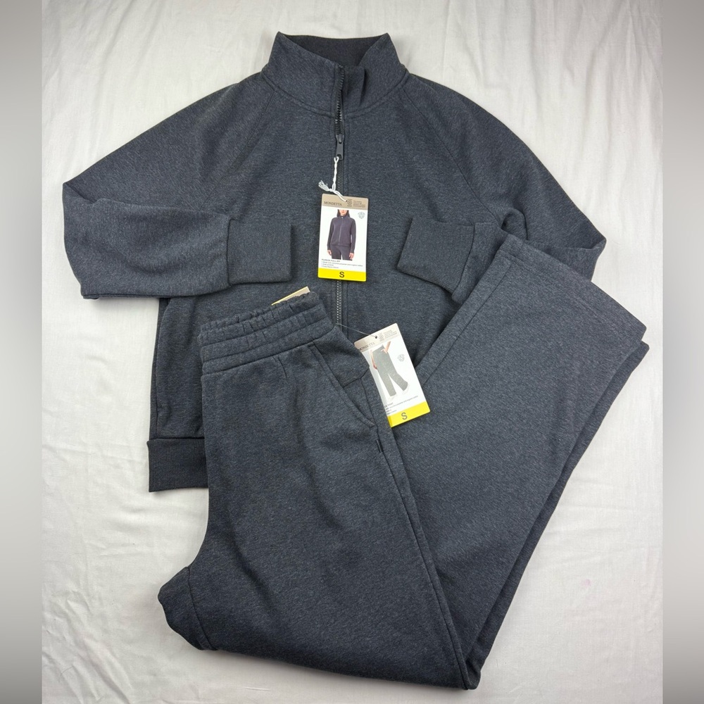 Mondetta Womens Charcoal Fleece jacket and pants Set